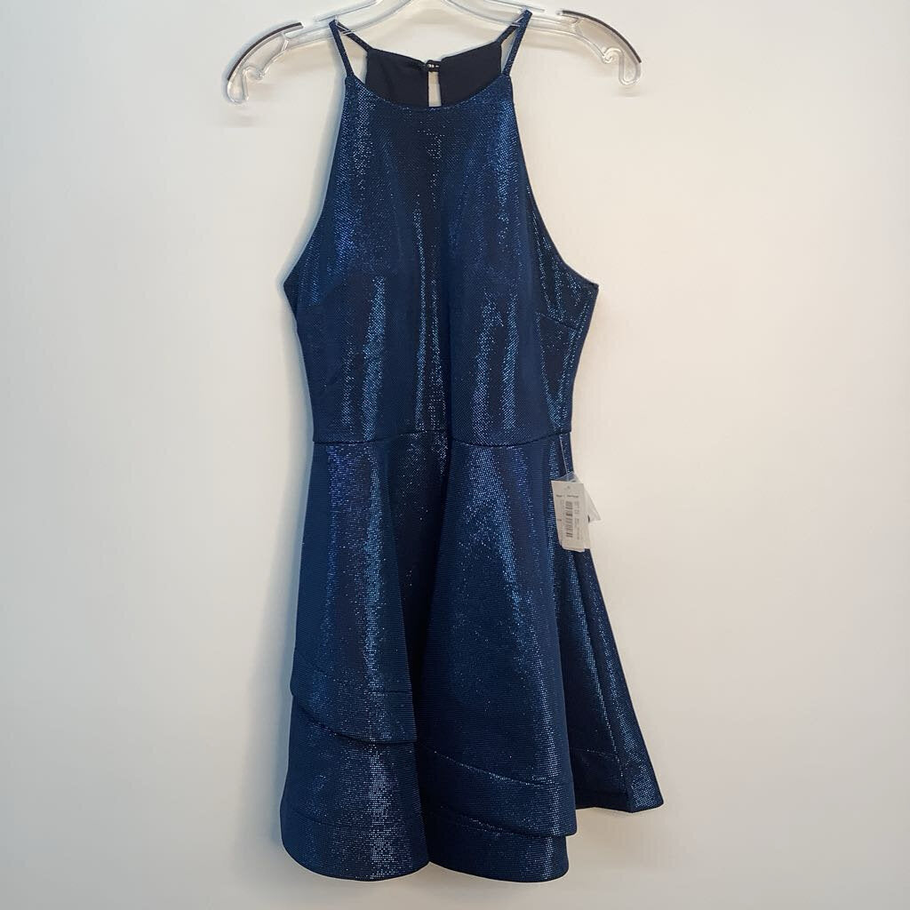 B. Darlin Homecoming Dress 9/10 Blue/Navy Shimmer