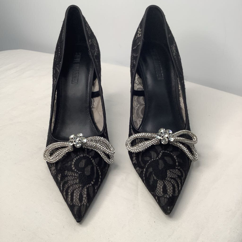 Steve Madden Shoes 9 Black Lace/Silver
