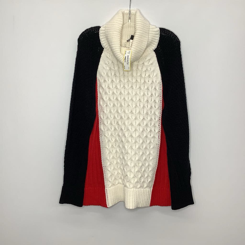 Talbots Sweater XL Black/Red/Cream