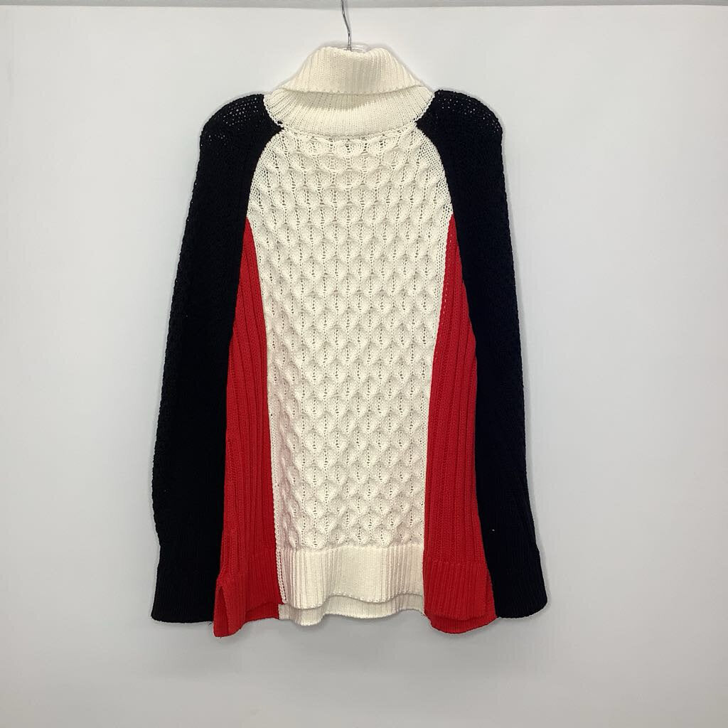 Talbots Sweater XL Black/Red/Cream