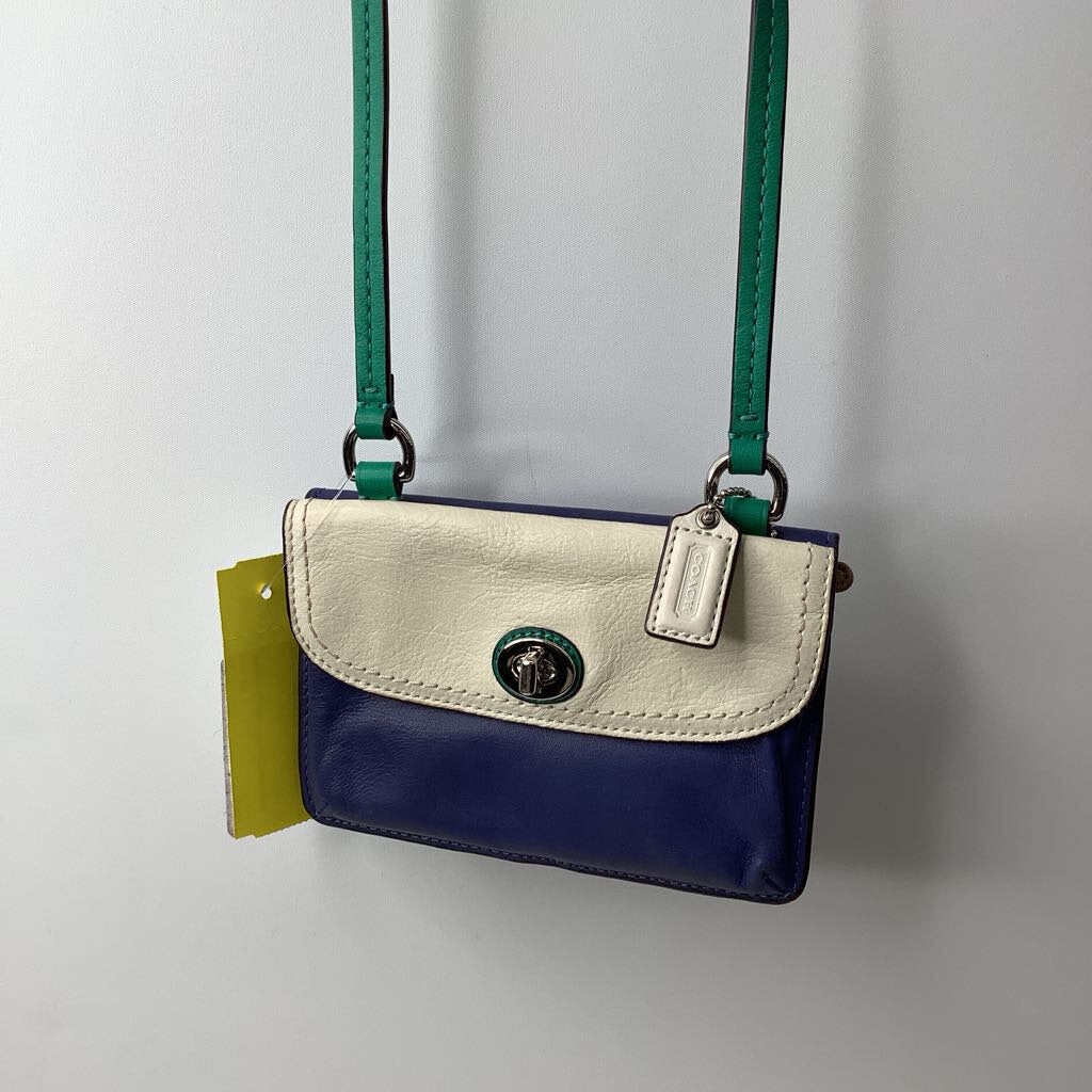 Coach Purses Cream/Green/Blue