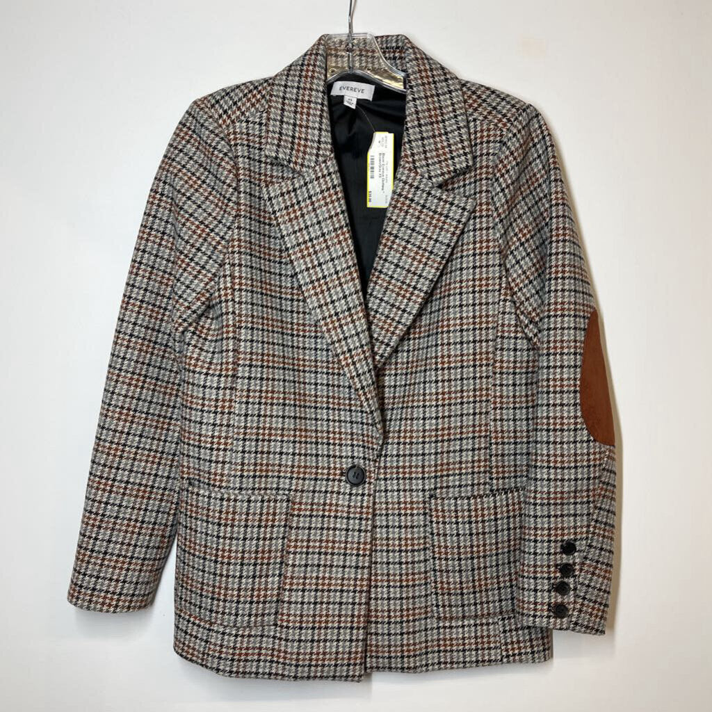 Evereve Clothing Blazer XS Brown/Gray