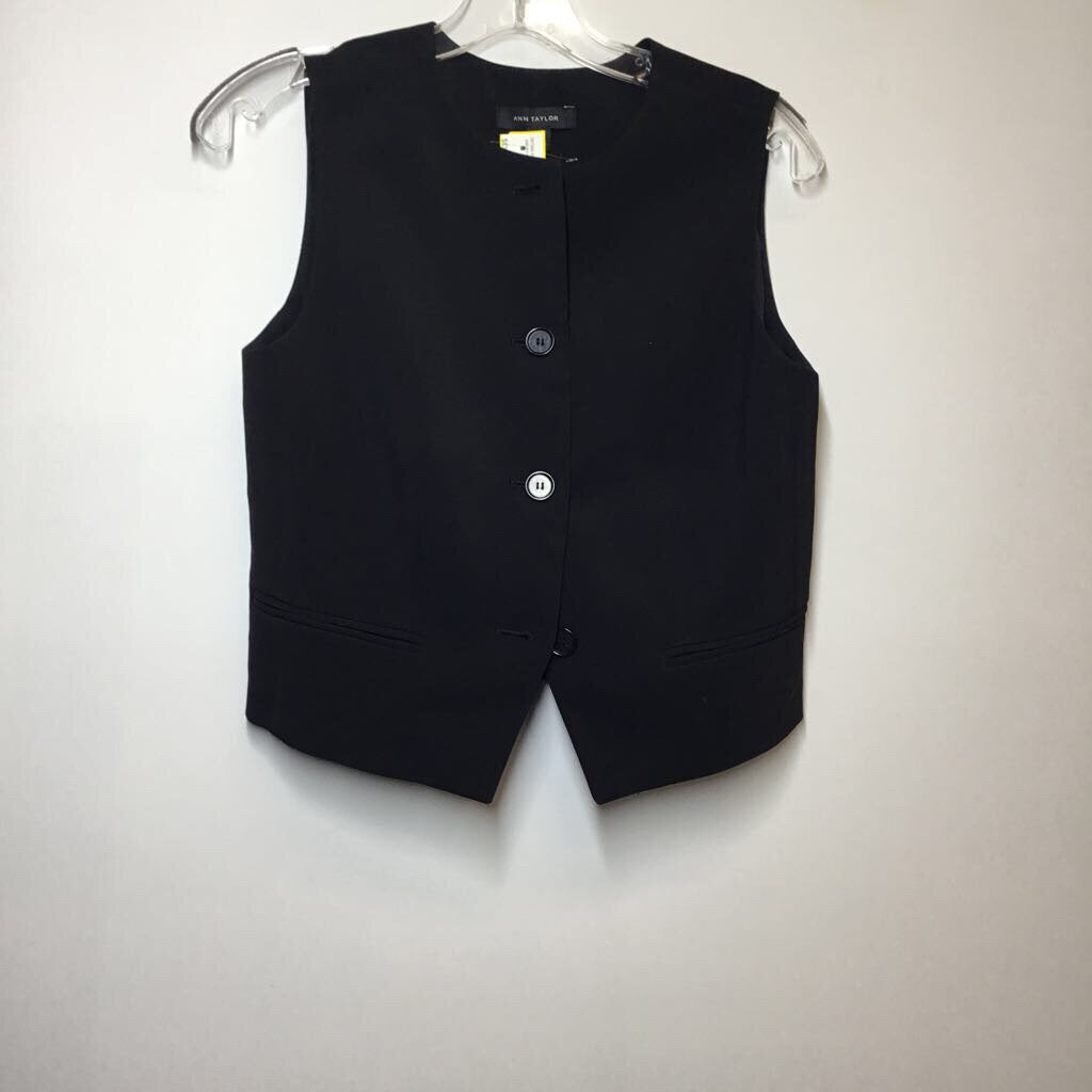Ann Taylor Vest 2 Petite Black