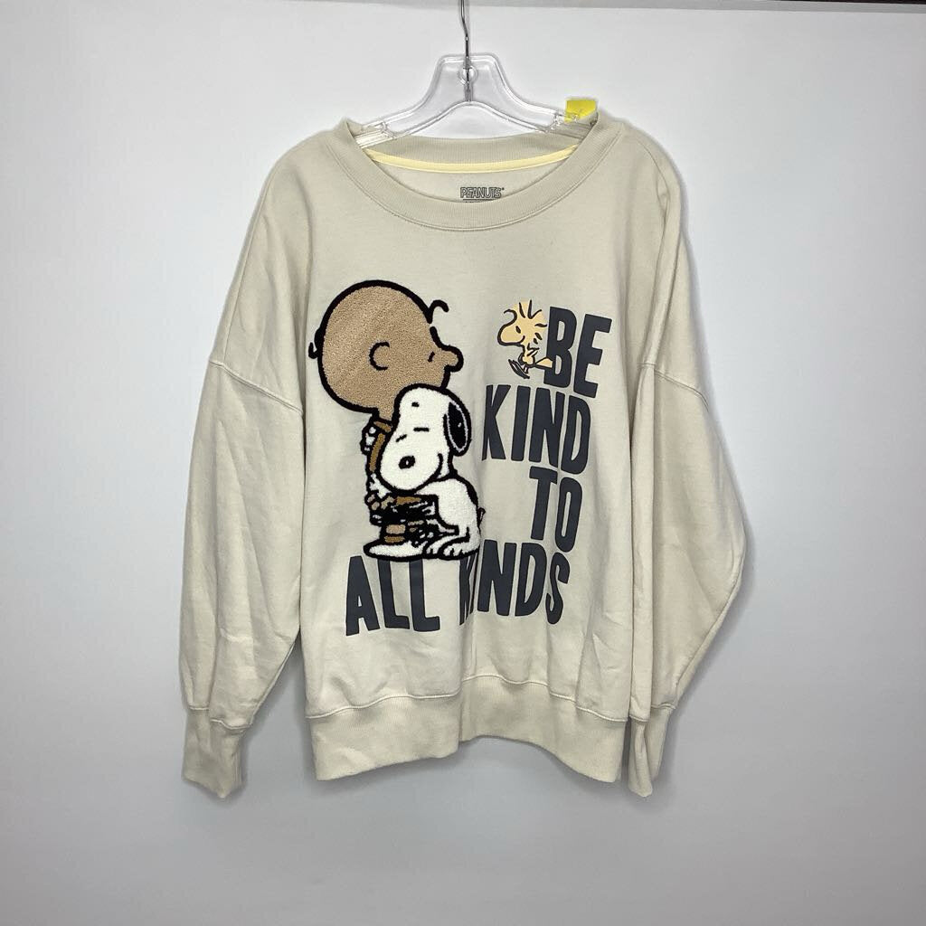 Peanuts Sweatshirt 1X Plus Ivory