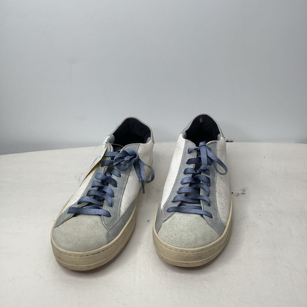 P448 Shoes 8 Cream/blue/silver