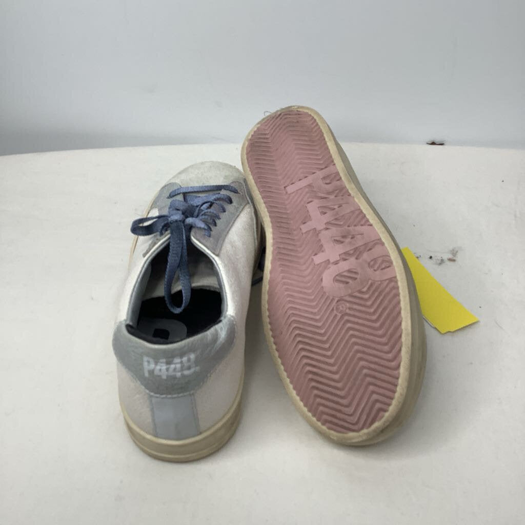 P448 Shoes 8 Cream/blue/silver