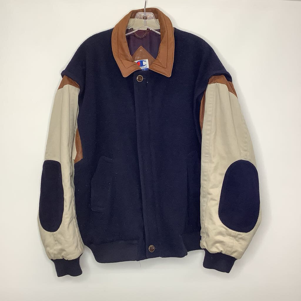 Champion Outerwear Men's XL Navy/Cream/Leather