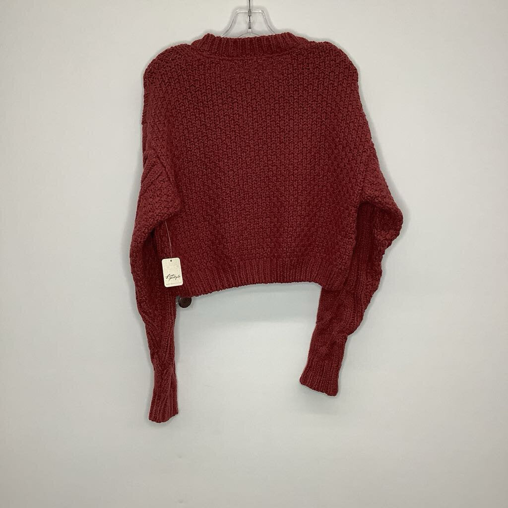 Free People Cardigan S Salmon Red