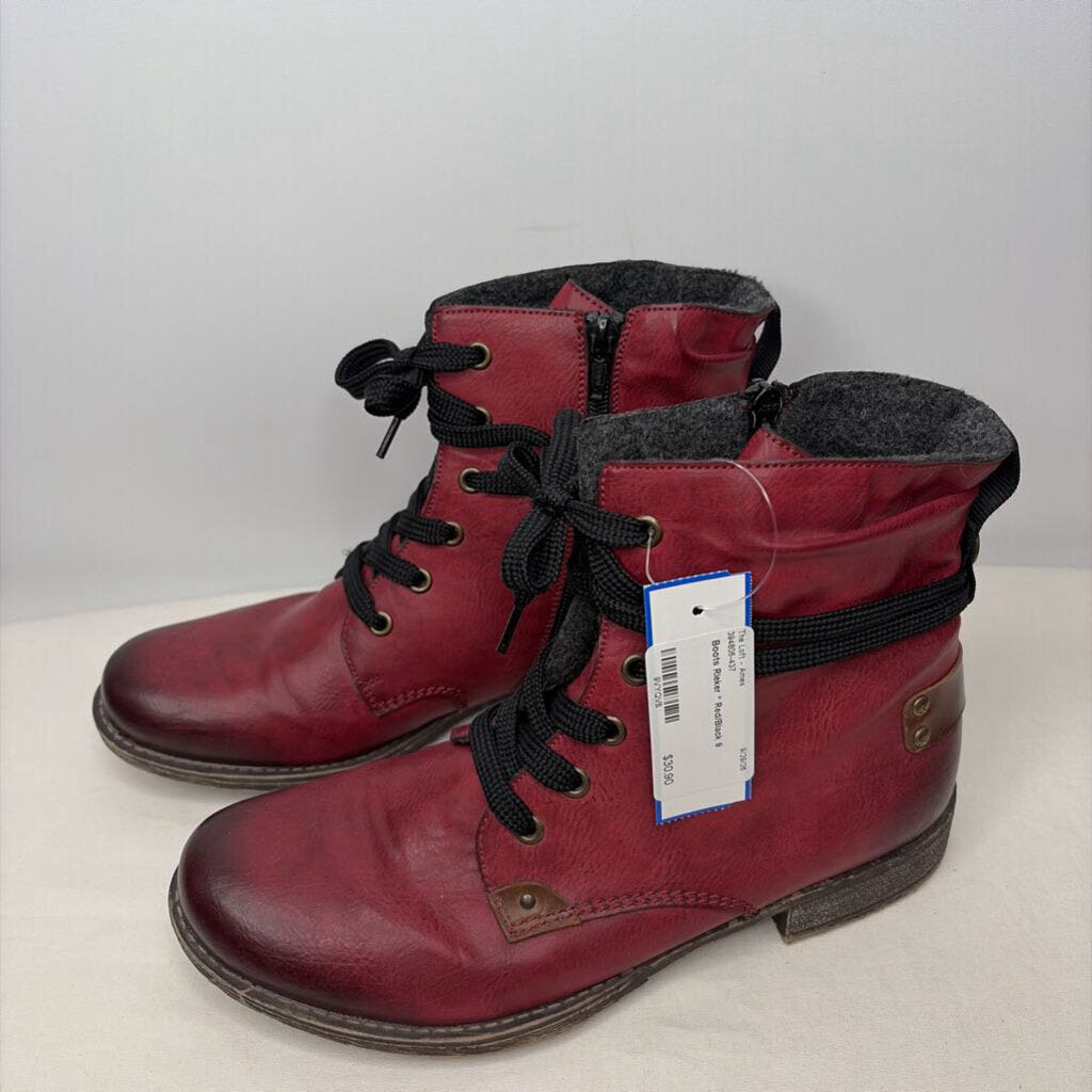 Rieker Boots 9 Red/Black