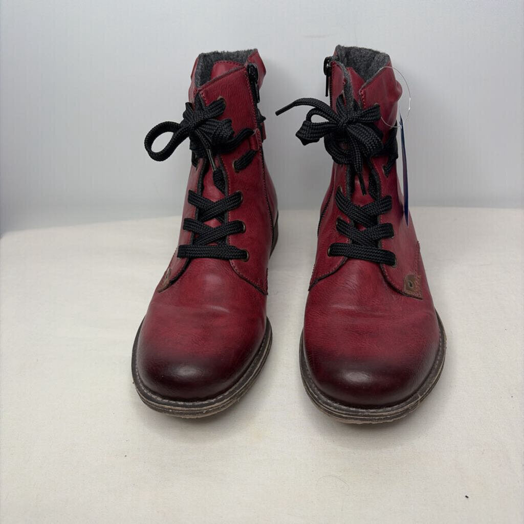 Rieker Boots 9 Red/Black