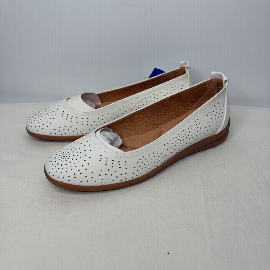 White Mountain Shoes 9 White/Tan