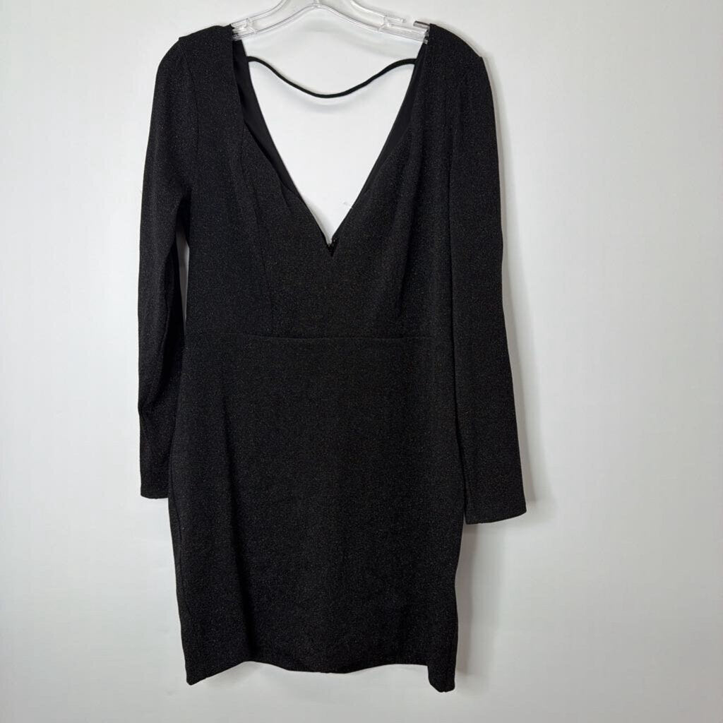 Express Dress L Black Shimmer