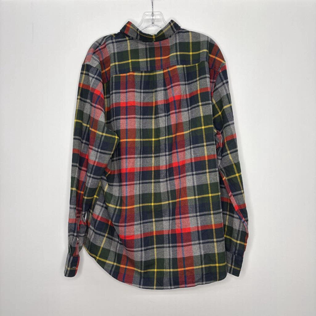 johnnie-O Button Down Men's XL Gray/Red/Orange/Yellow
