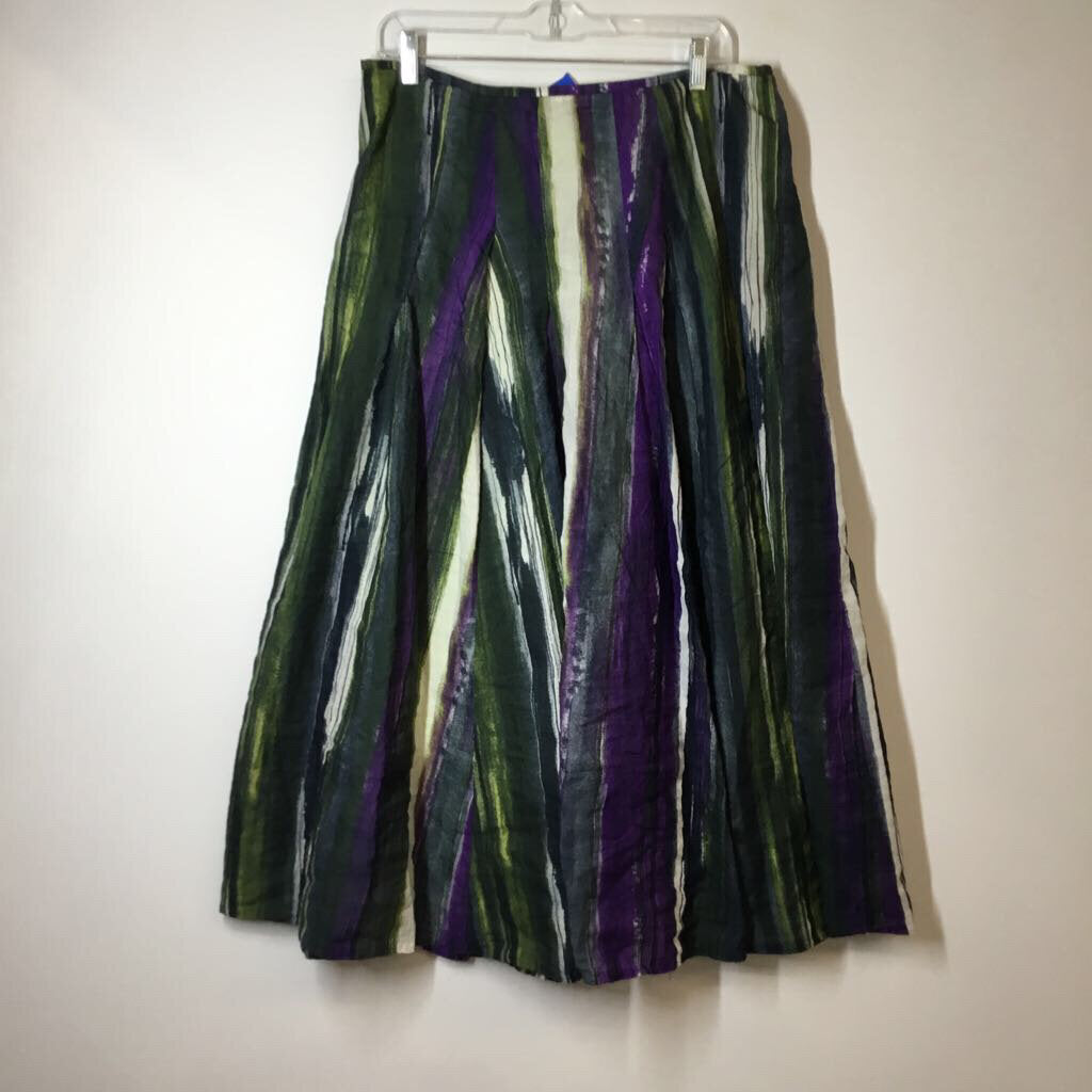 Lafayette 148 NY Skirt 14 Green/Purple