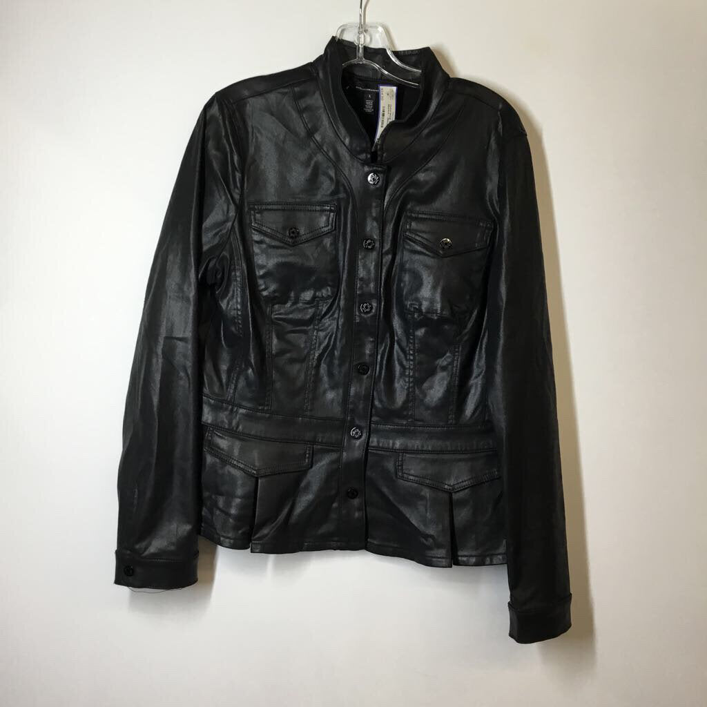 White House Black Market Outerwear L Black