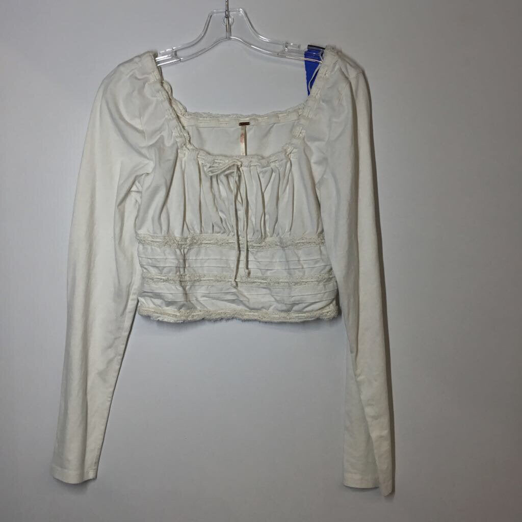 Free People Long Sleeve M White