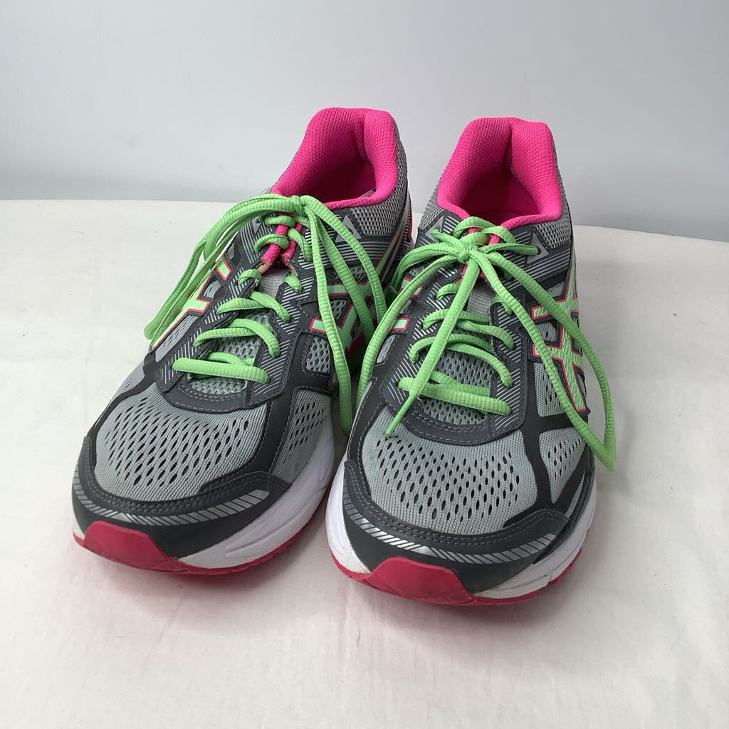 Asics Shoes 10 Gray/Pink/Green