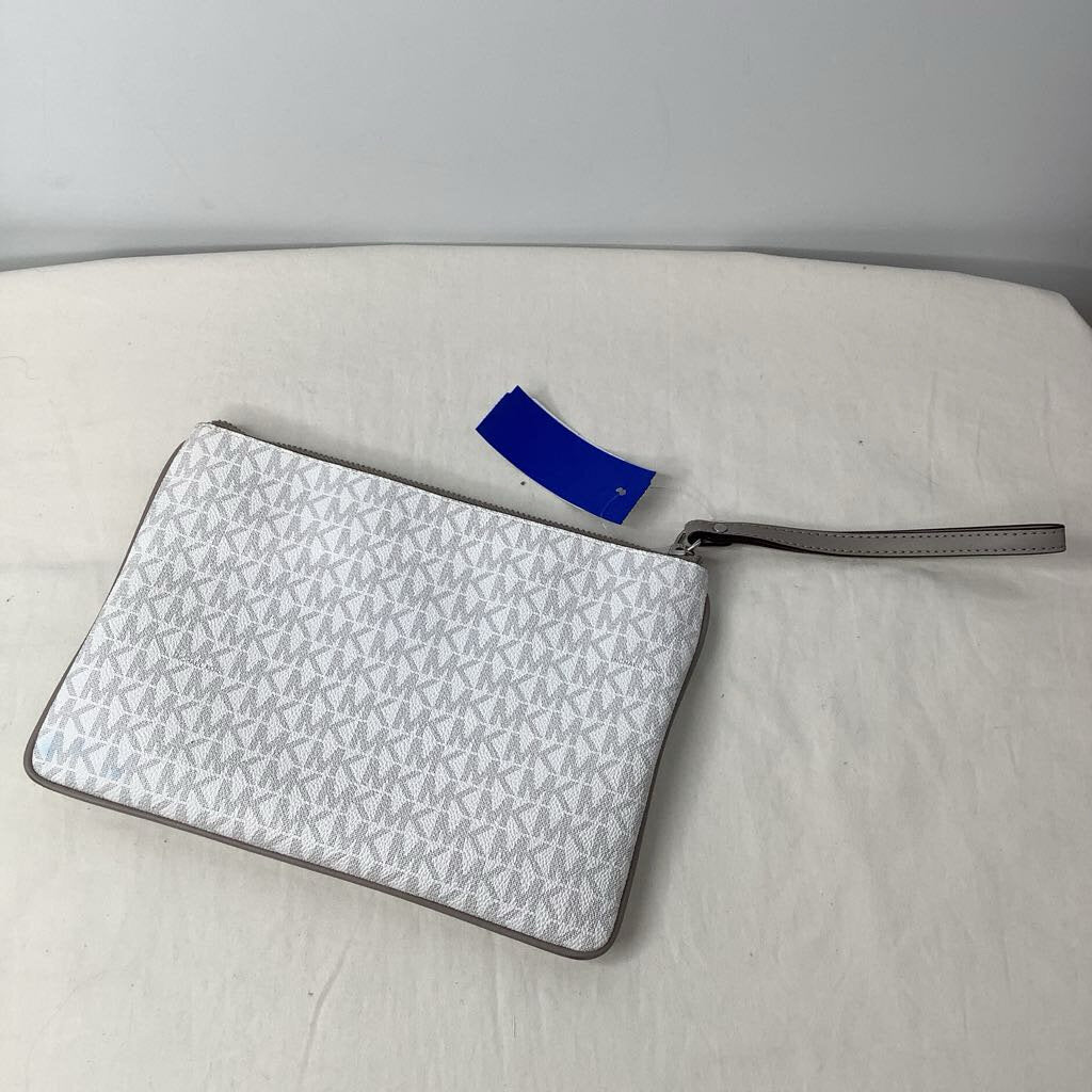 Michael Kors Purse Purses Large Wristlet/Clutch White/Gray