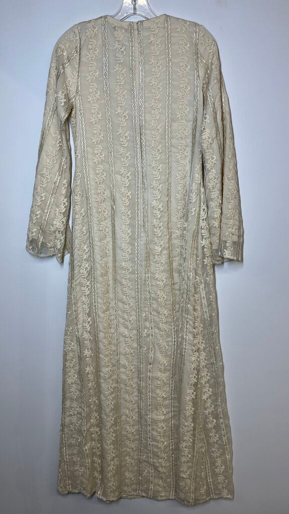 Dress XS Cream/Floral/Gold