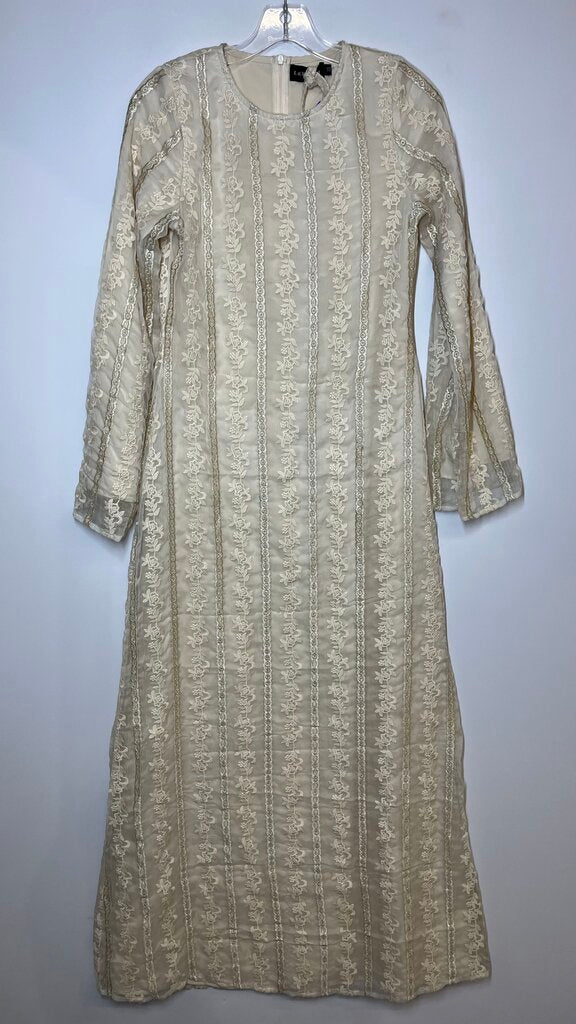 Dress XS Cream/Floral/Gold