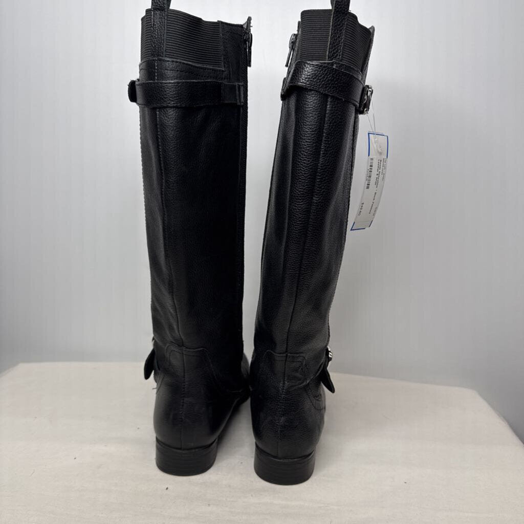 Naturalizer Boots 8 Wide Black Pebbled Leather