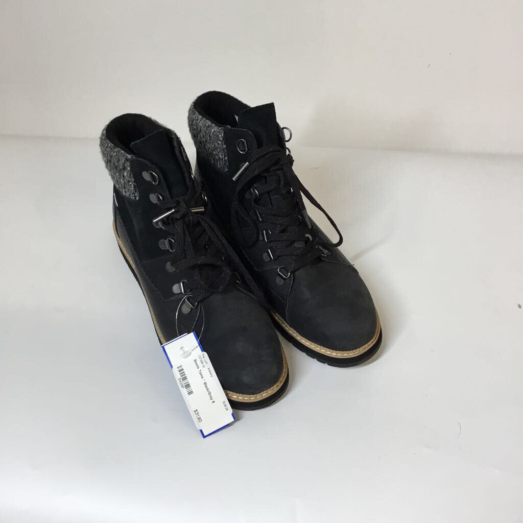 Toms Boots 8 Black/Gray