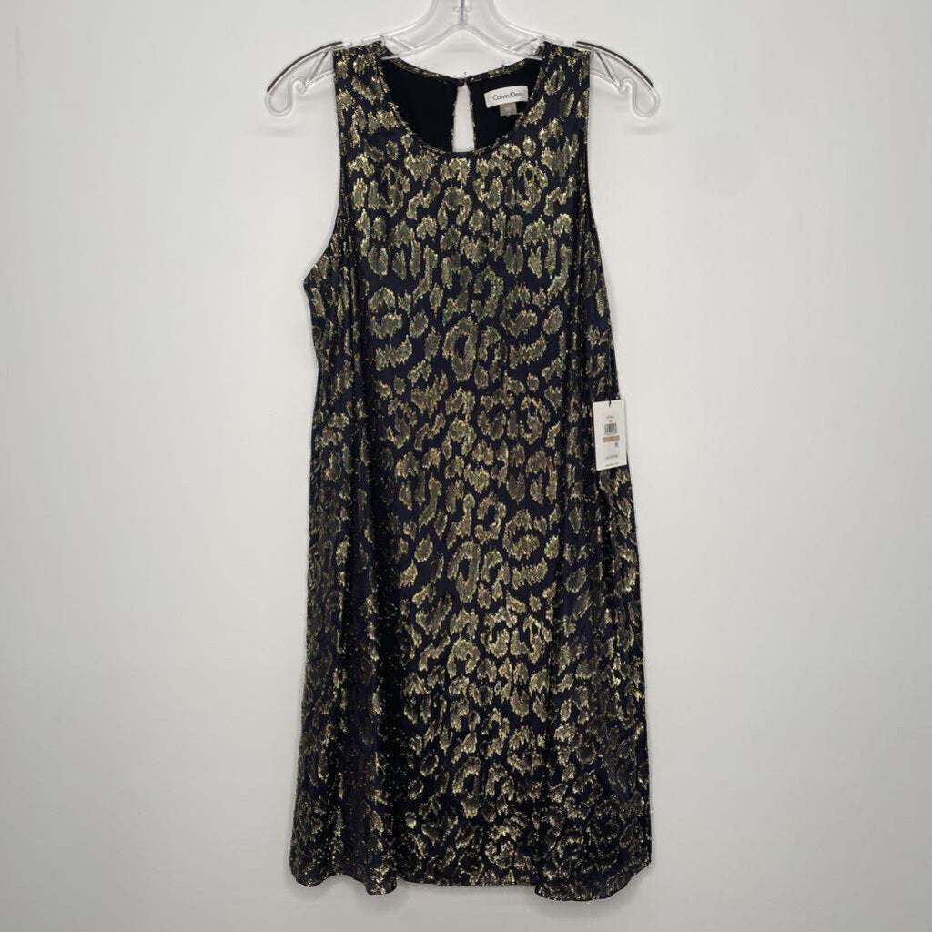 Calvin Klein Dress L(12) Black/Gold