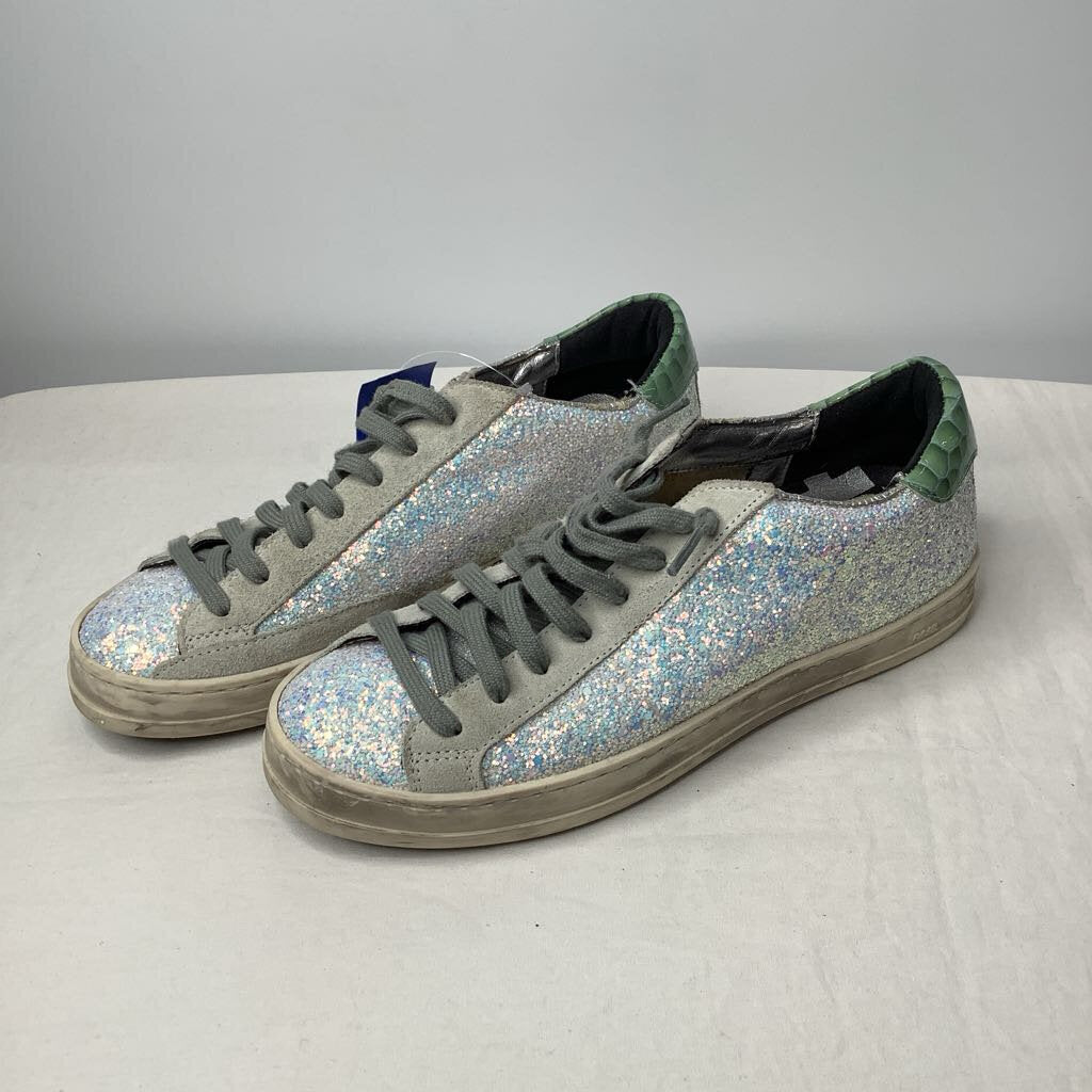 P448 Shoes W7.5 White/Glitter