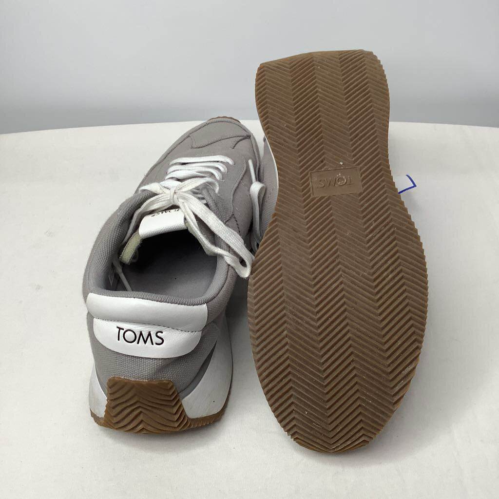 Toms Shoes 9 Gray/White/Tan
