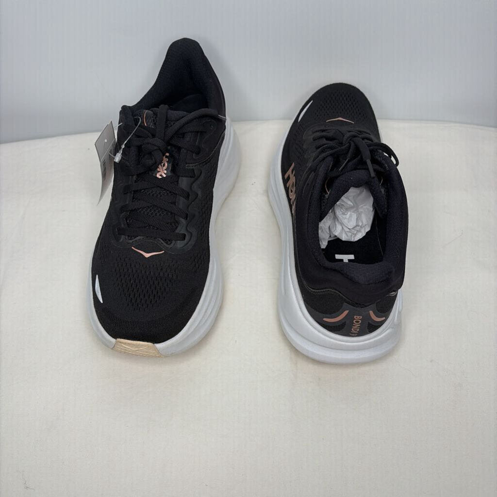 Hoka Shoes 9 Black/Rose Gold/White