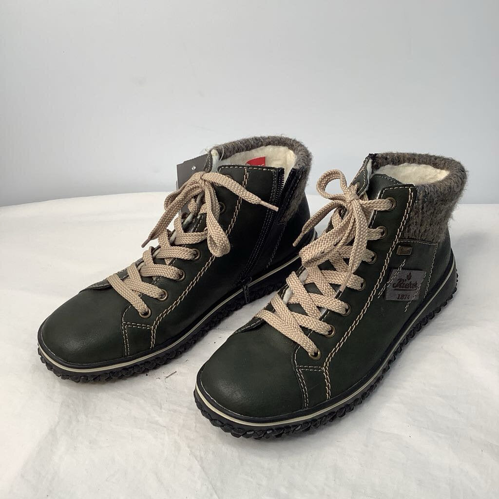 Rieker Shoes W8/M6.5 Green-Gray