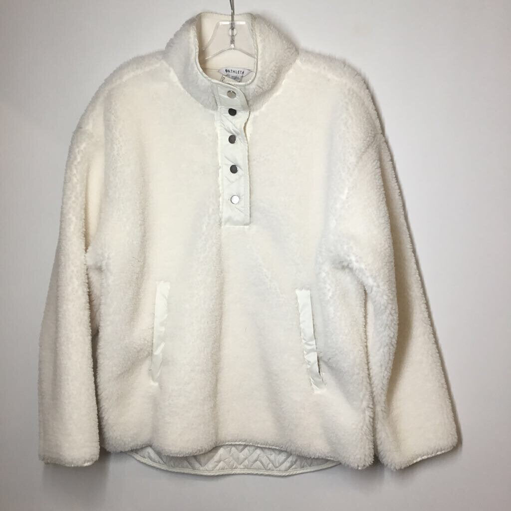 Athleta Fleece L White