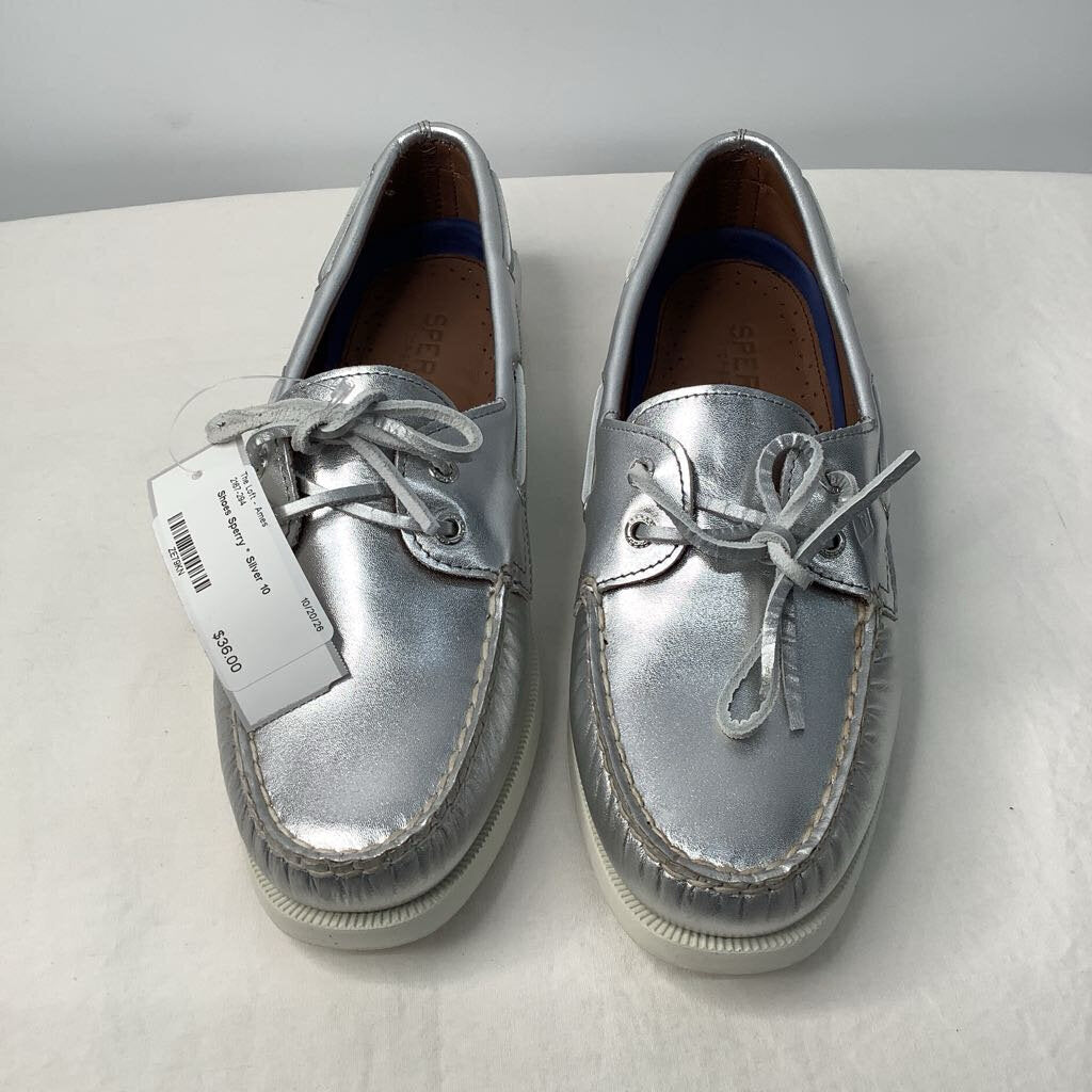 Sperry Shoes 10 Silver