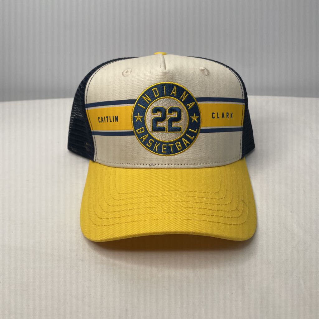 Alo Accessories Adj.Trucker Ivory/Navy/Yellow Indiana/Caitlin Clark