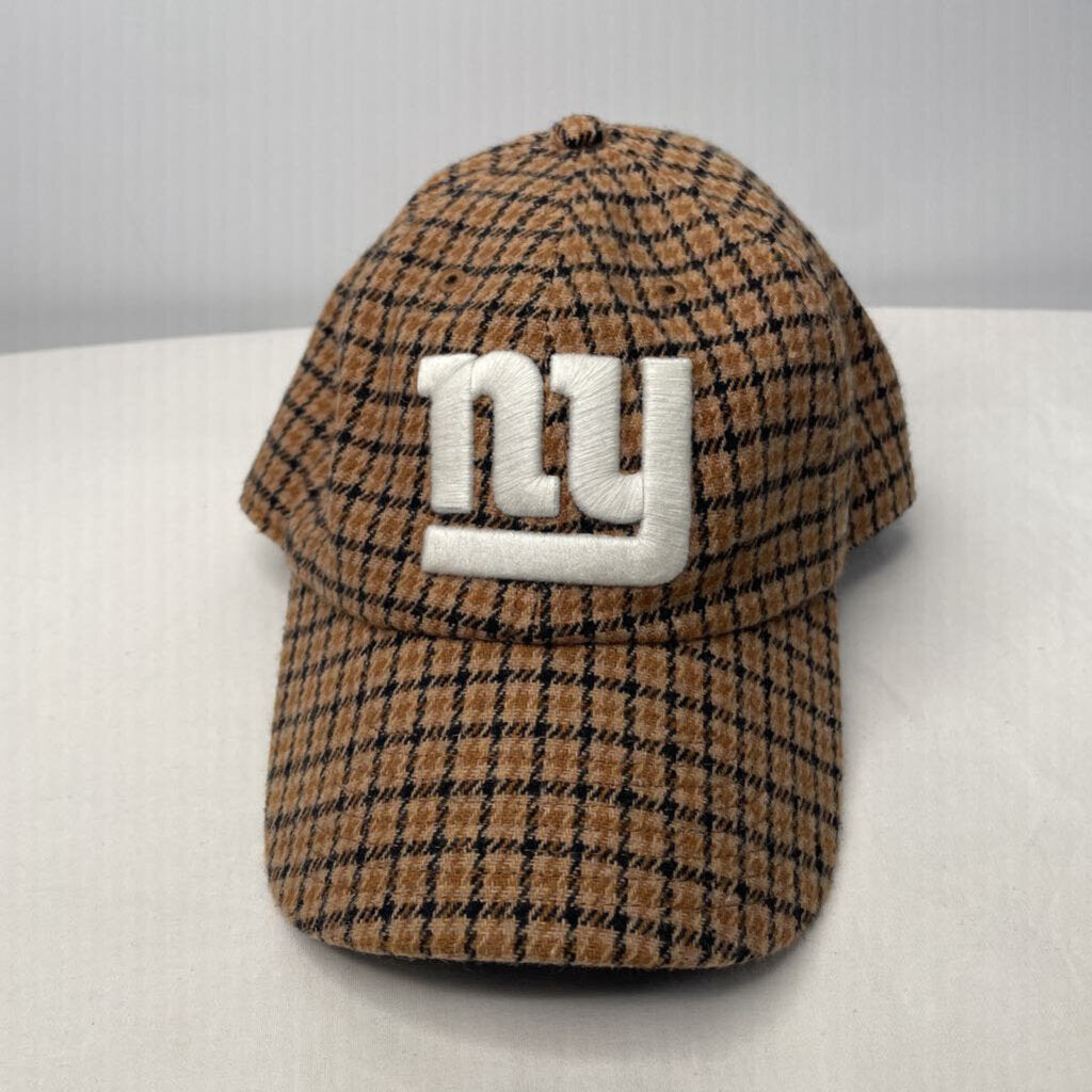 NFL Accessories Adj. Brown Plaid/NY Giants