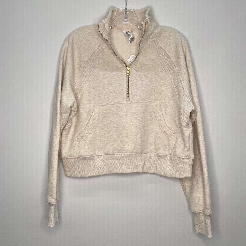 Members Mark Sweatshirt M Heather Cream