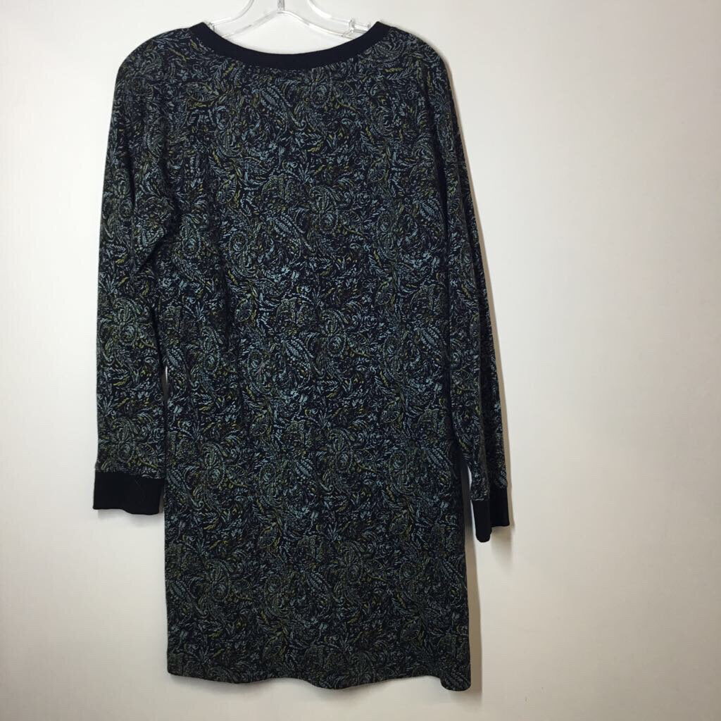 J.Jill Dress M Petite Black/Blue/Green
