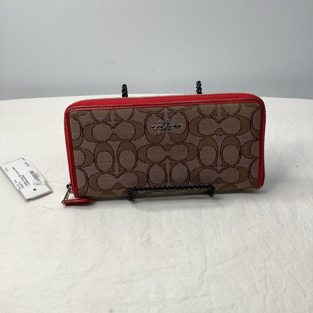 Coach Wallet Tan/Brown/Red