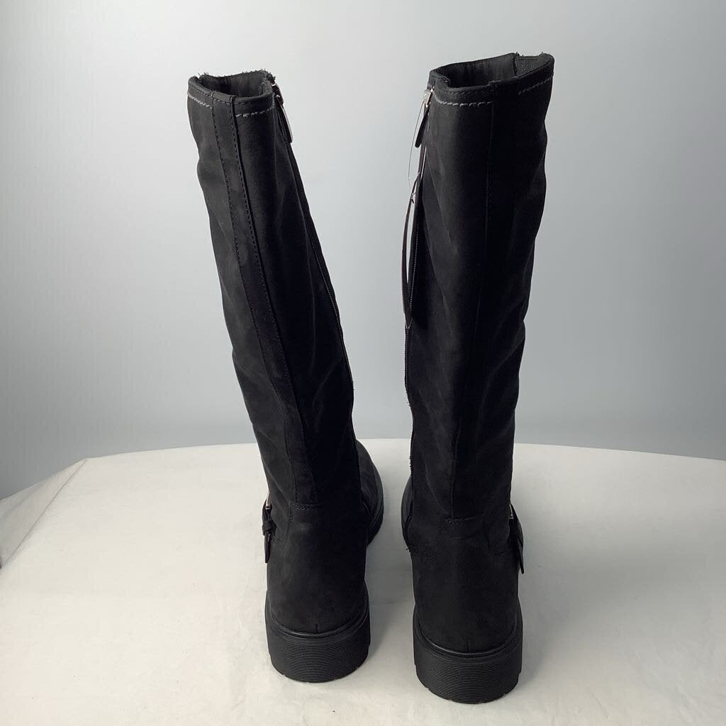 La Canadienne Boots 7.5 Tall Black Suede Leather