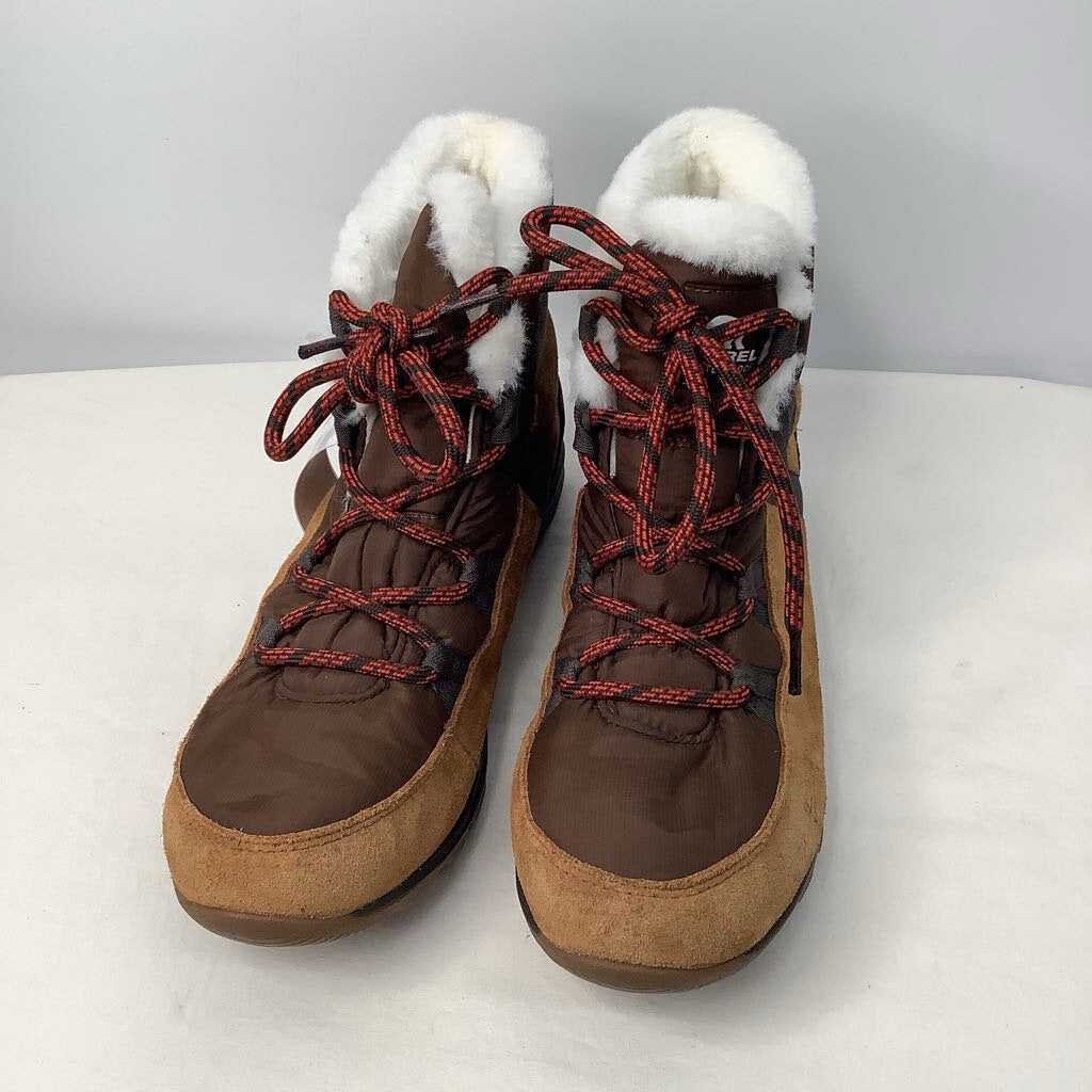 Sorel Boots 9.5 Multi Brown/White Lined