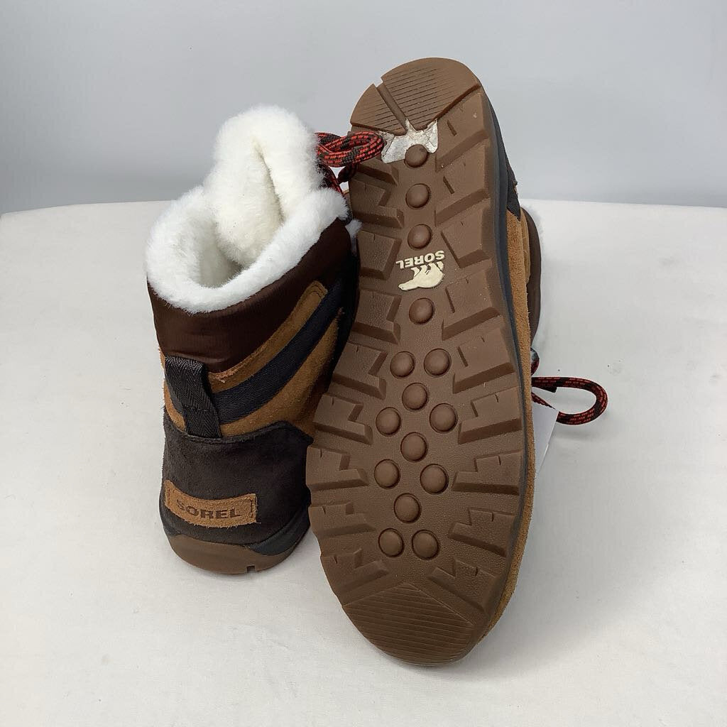 Sorel Boots 9.5 Multi Brown/White Lined