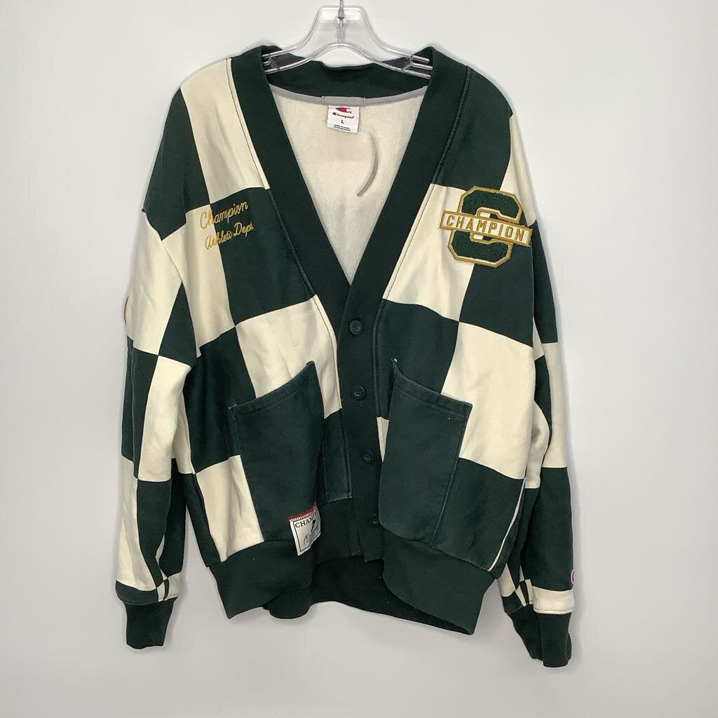 Champion Sweatshirt L Dark Green/Cream