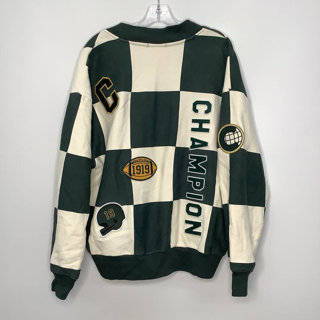 Champion Sweatshirt L Dark Green/Cream