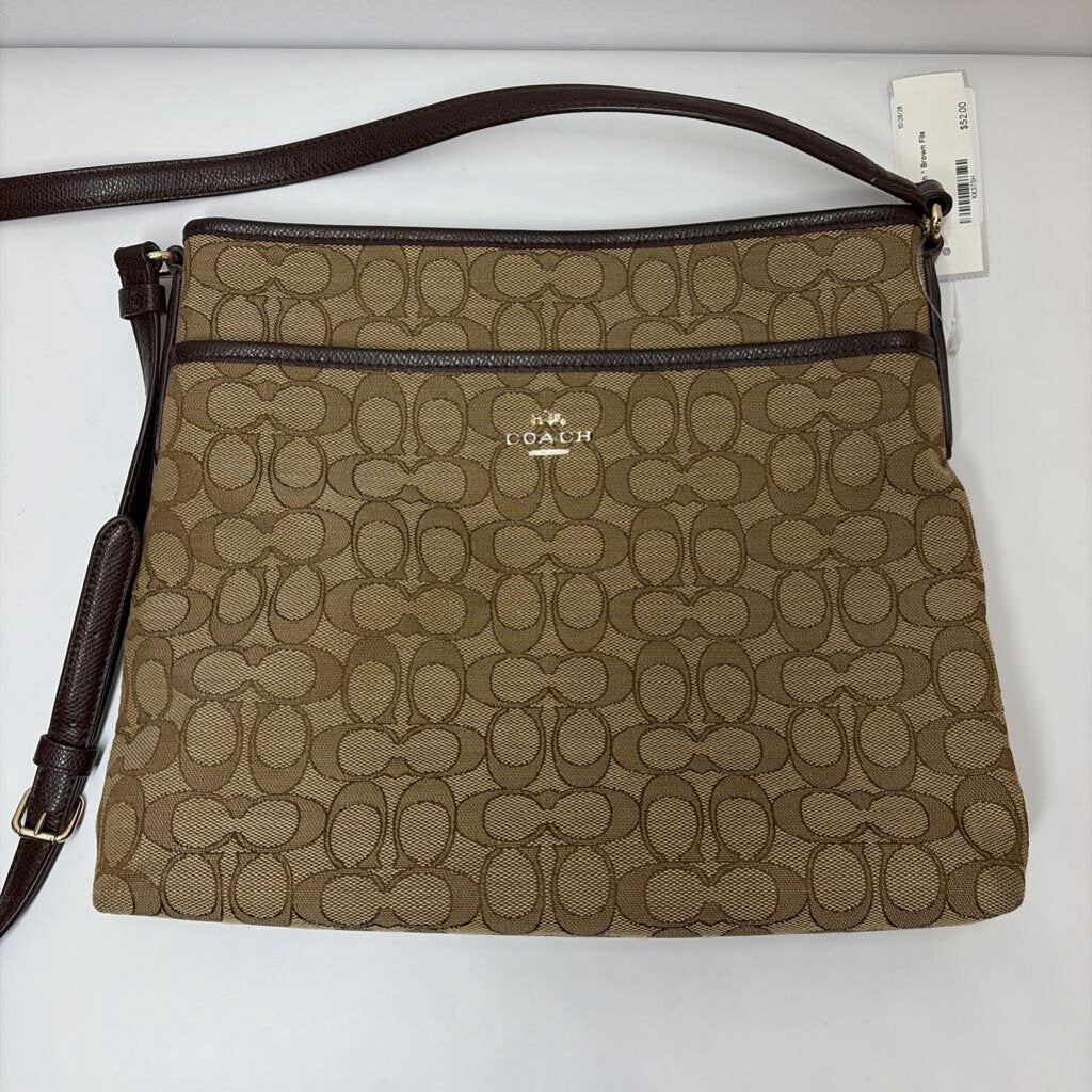 Coach Purses File Crossbody Brown