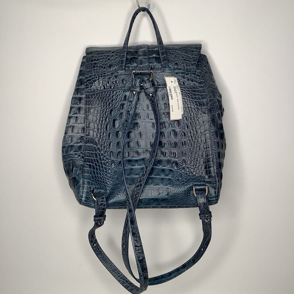 Brahmin Purses Backpack Blue Crocodile