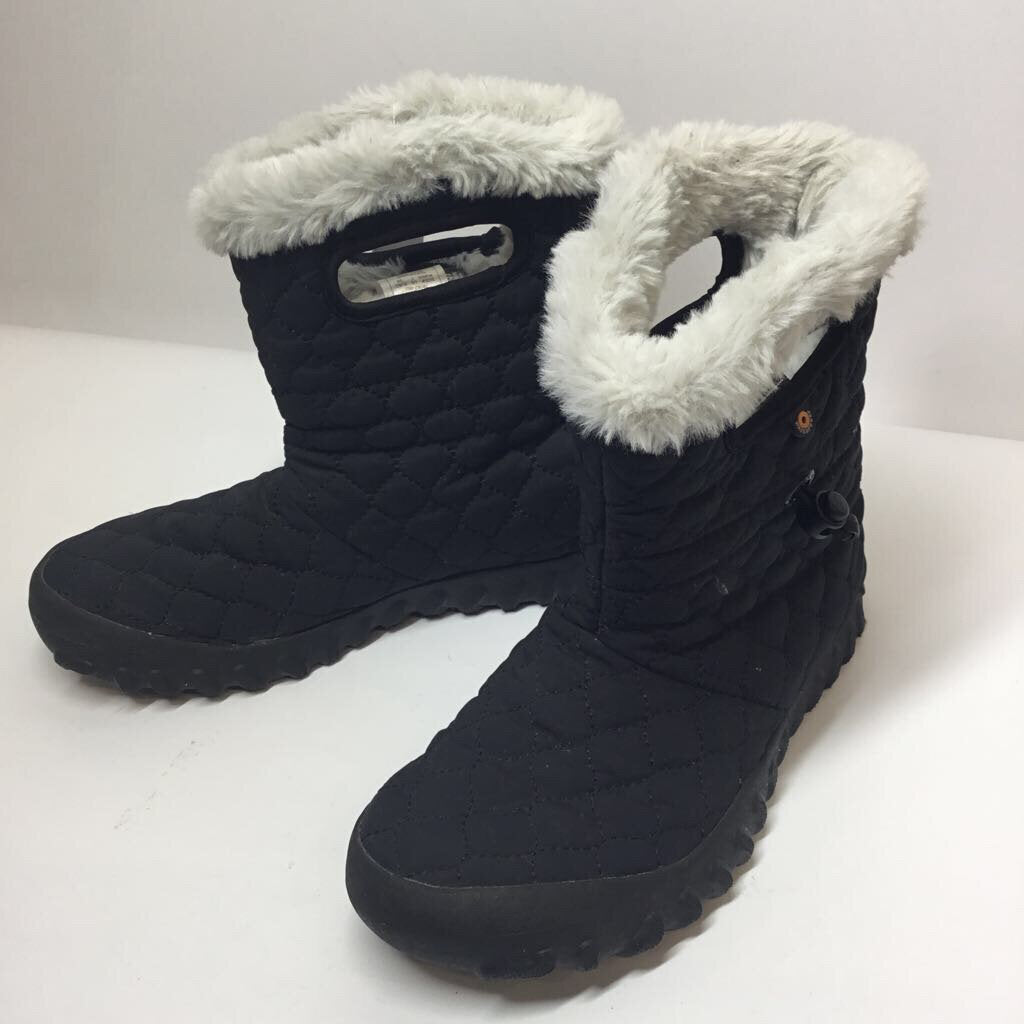 Bogs Boots 7 Black/Grey/Furr